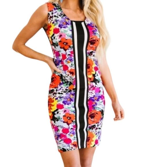 NWT BCBGMaxAzria Multicolor Floral Dress - Picture 2 of 10